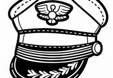 Pilotenmütze Ausmalbild Einfach Kostenlos