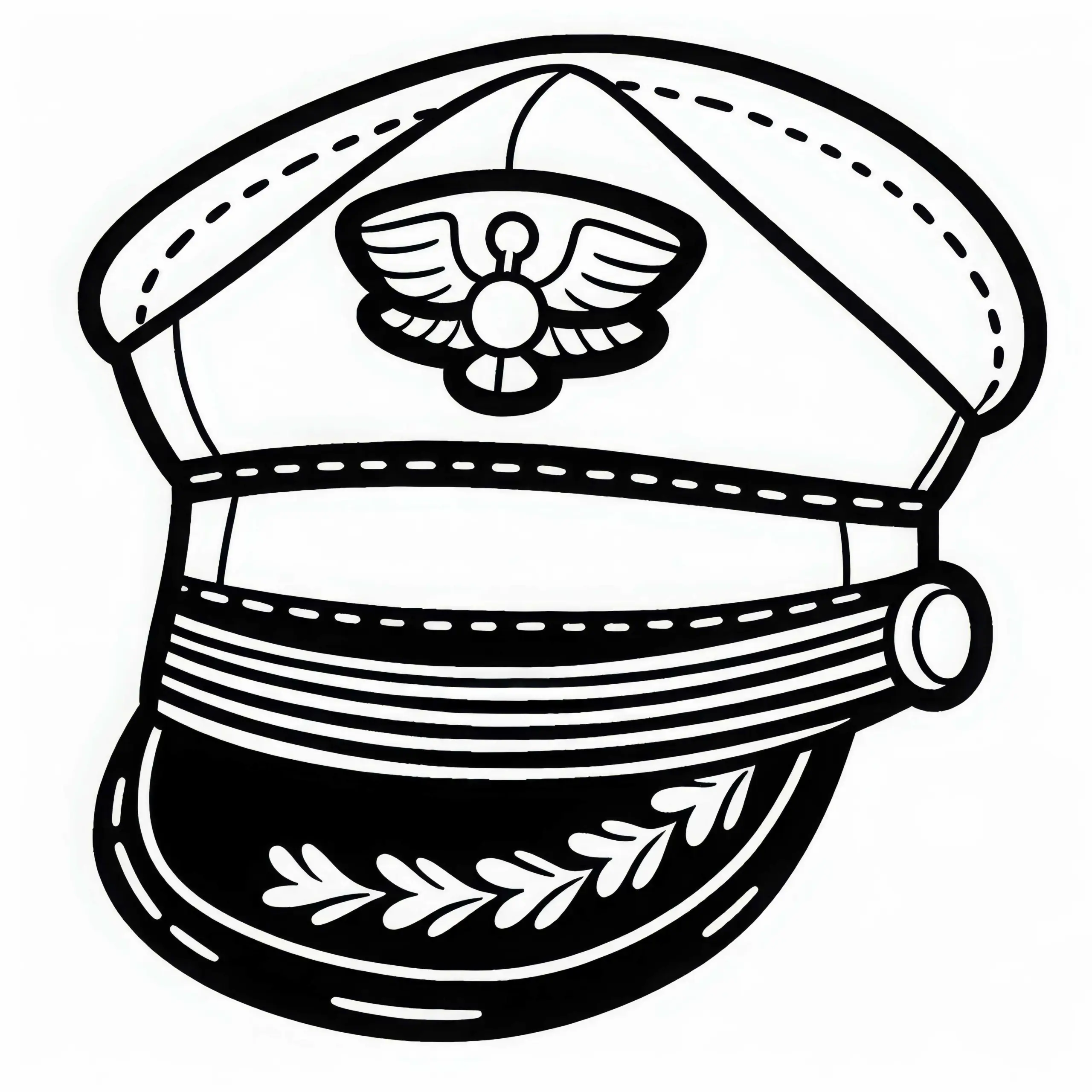 Pilotenmütze Ausmalbild Einfach Kostenlos