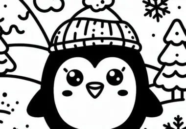Pinguin als Vogel aus Südamerika – Kostenloses Ausmalbild