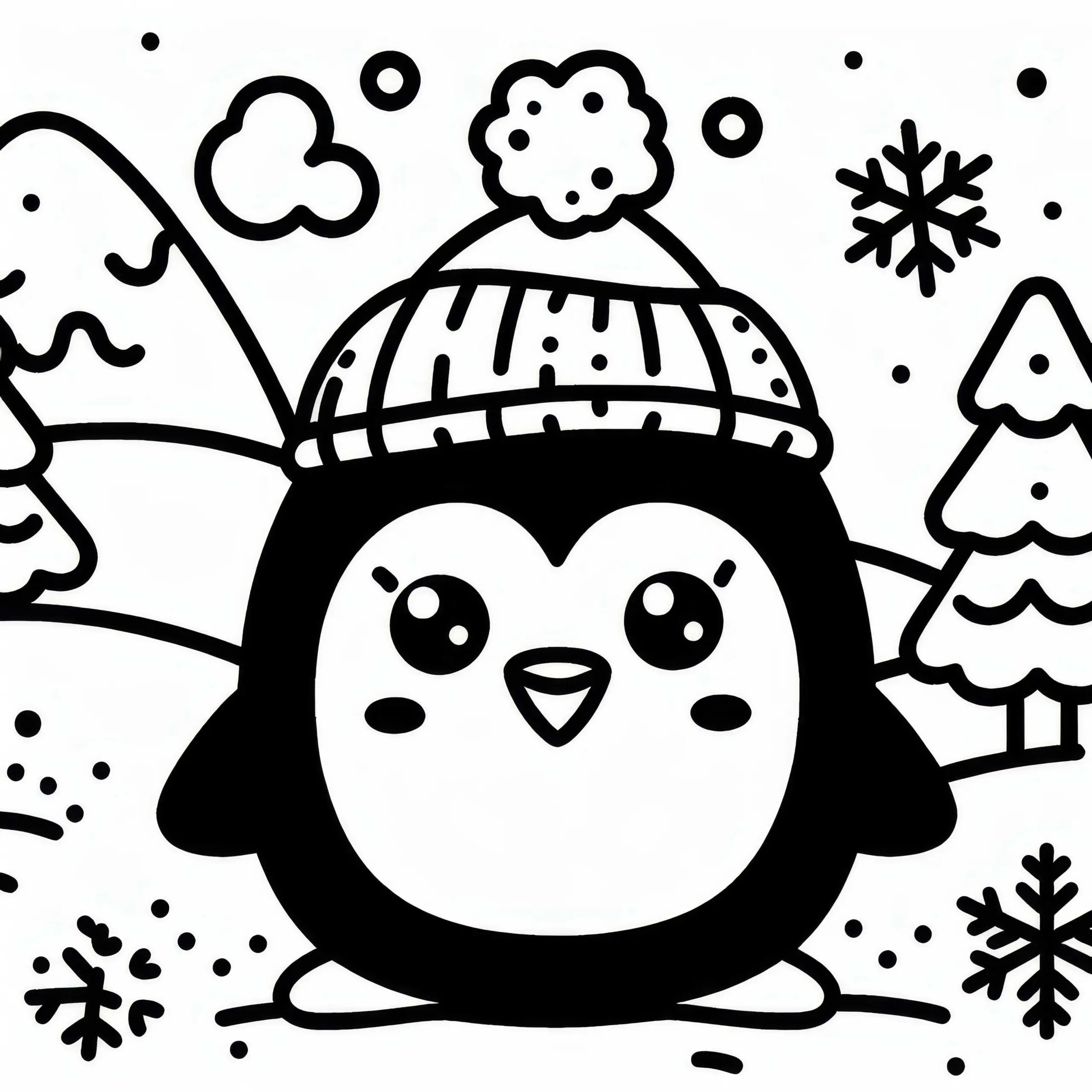 Pinguin als Vogel aus Südamerika – Kostenloses Ausmalbild