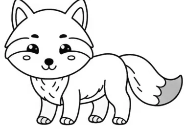 Polarfuchs: kostenlose Ausmalbilder