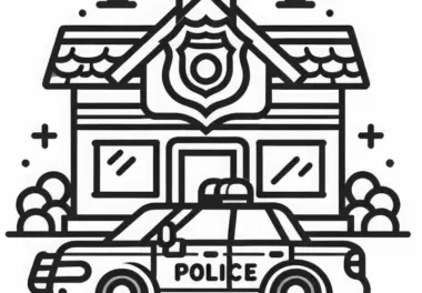 Polizei Dienststelle Ausmalbild – Kostenloses Ausmalvergnügen