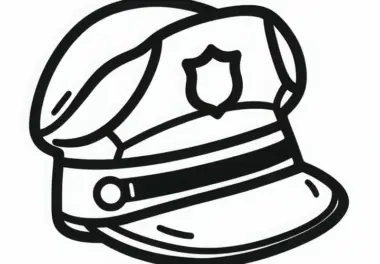 Polizeimütze Ausmalbild Malvorlage Kostenlos