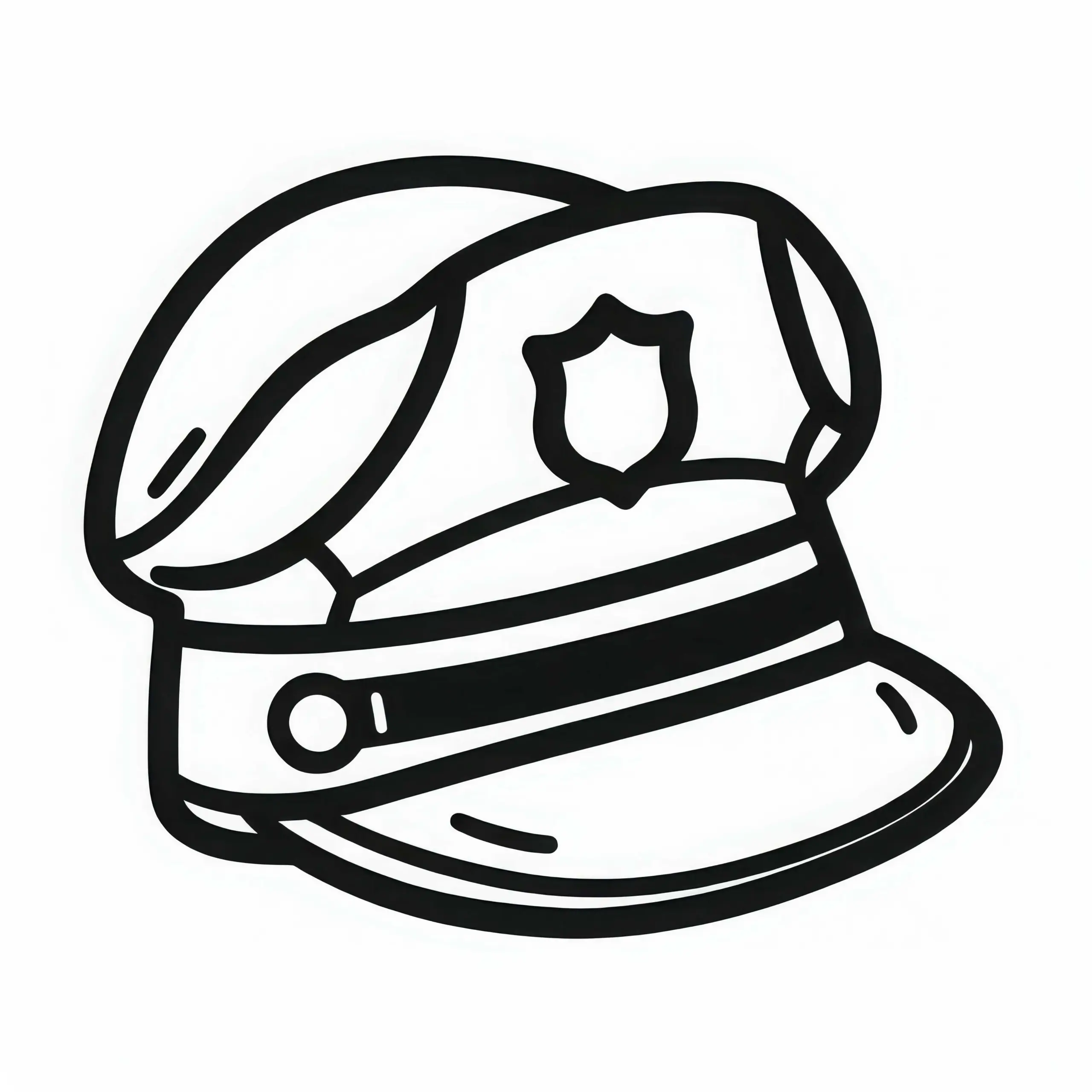 Polizeimütze Ausmalbild Malvorlage Kostenlos