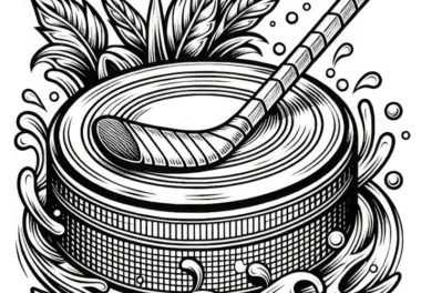 Eishockey Puck – Ausmalvorlage in Detailreich und Kostenlos