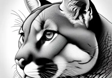 Kostenloses Ausmalbild einer Raubkatze – Puma