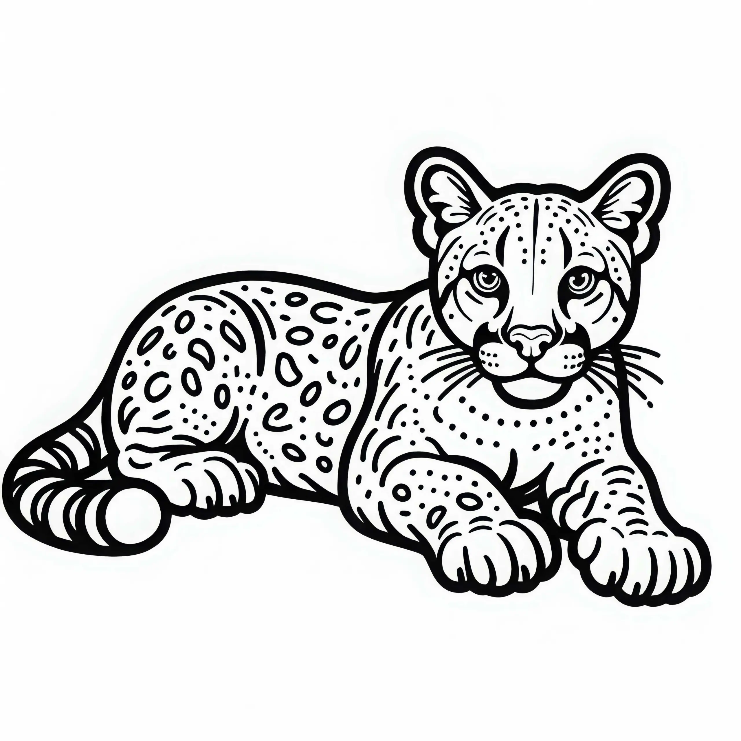 Kostenlose einfache Puma Malvorlage zum Ausmalen (Ausmalbild)