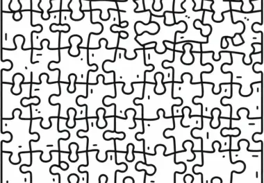Puzzle Malvorlage Gratis – Spielzeug für Kreativität