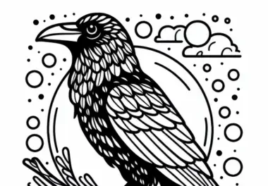 Rabe Malvorlage Vogel Kostenlos