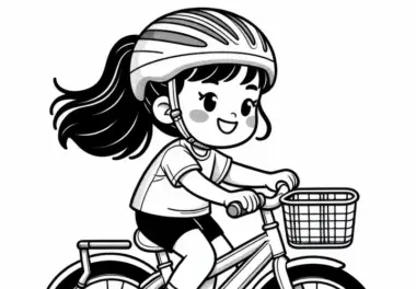 Radfahren Malvorlage – Kostenloses Ausmalbild für dein Hobby