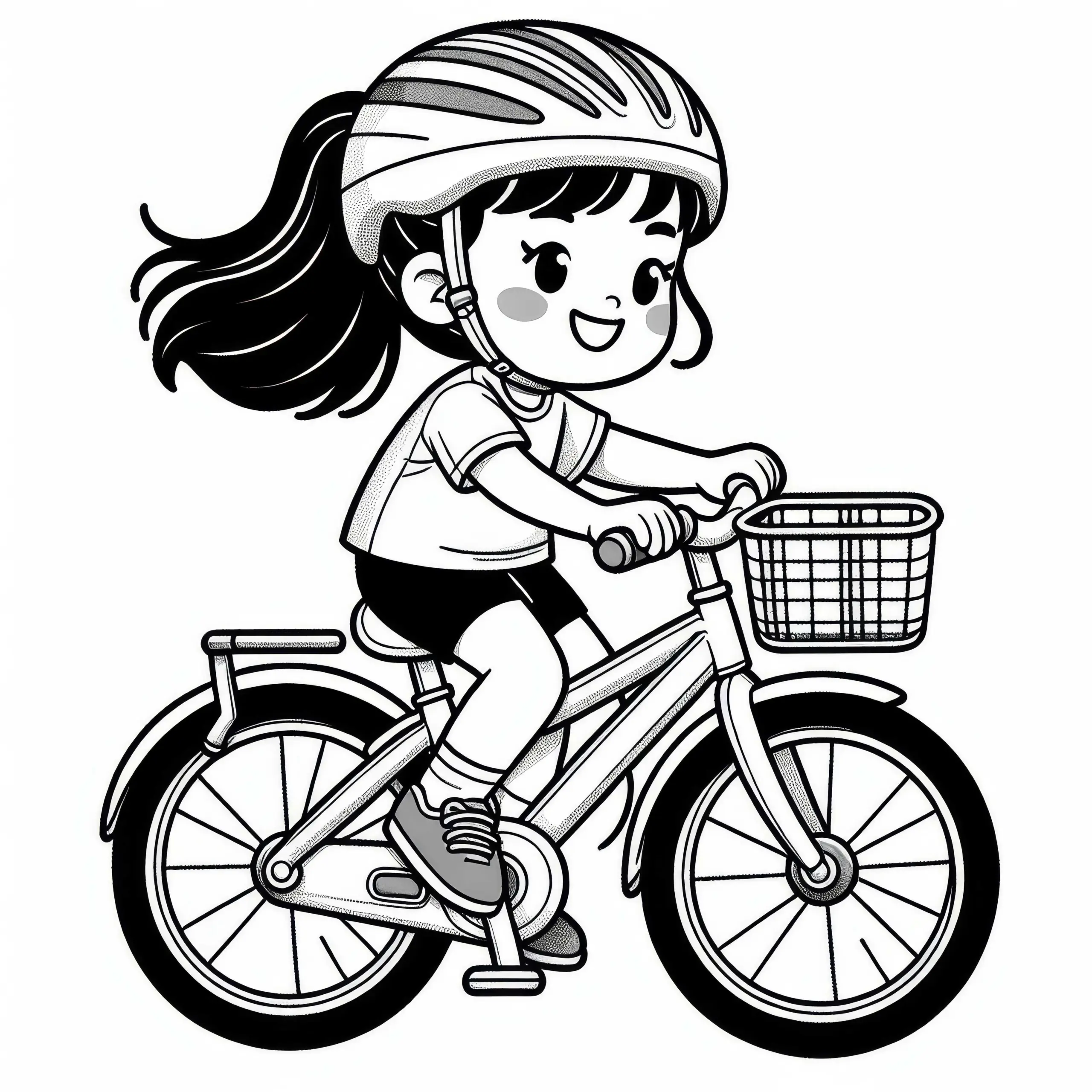 Radfahren Malvorlage – Kostenloses Ausmalbild für dein Hobby