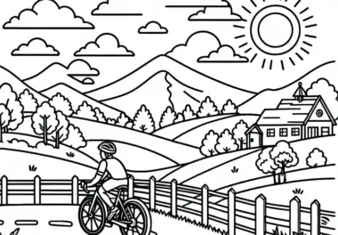 Fahrradrennen: kostenlose Ausmalbilder