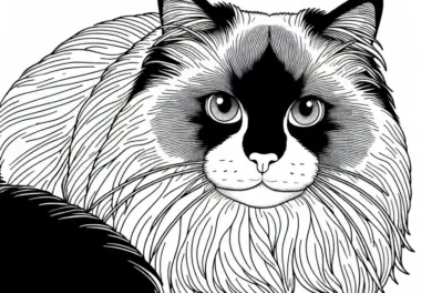 Ragdoll Malvorlage Katze Gratis – Kostenloses Ausmalbild für Dich