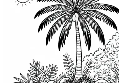 Regenpalme Ravenea Rivularis Ausmalbild Kostenlos