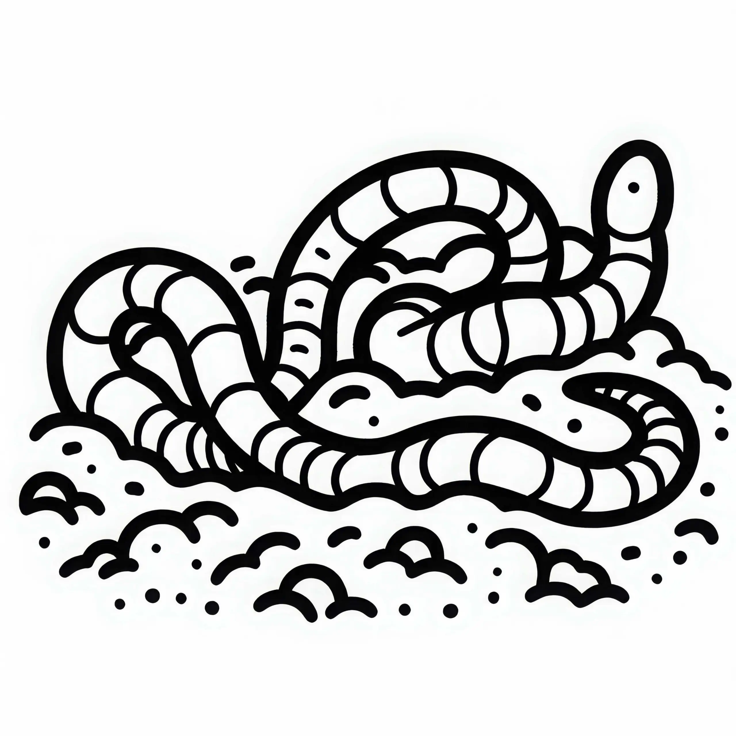 Regenwurm Ausmalbild zum Herunterladen (Gratis)