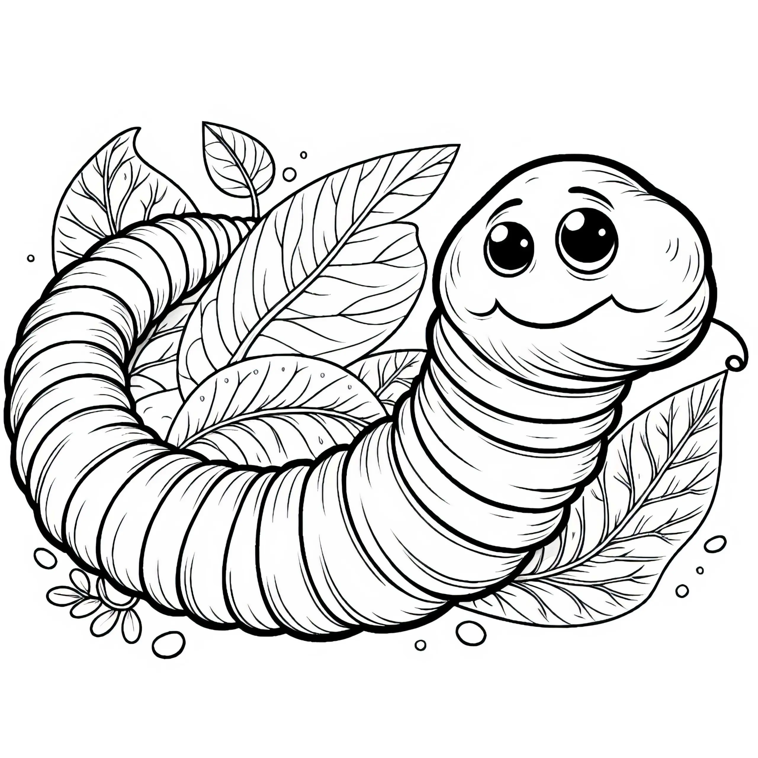 Regenwurm Malvorlage: Detailreich und Kostenlos (Ausmalbild)