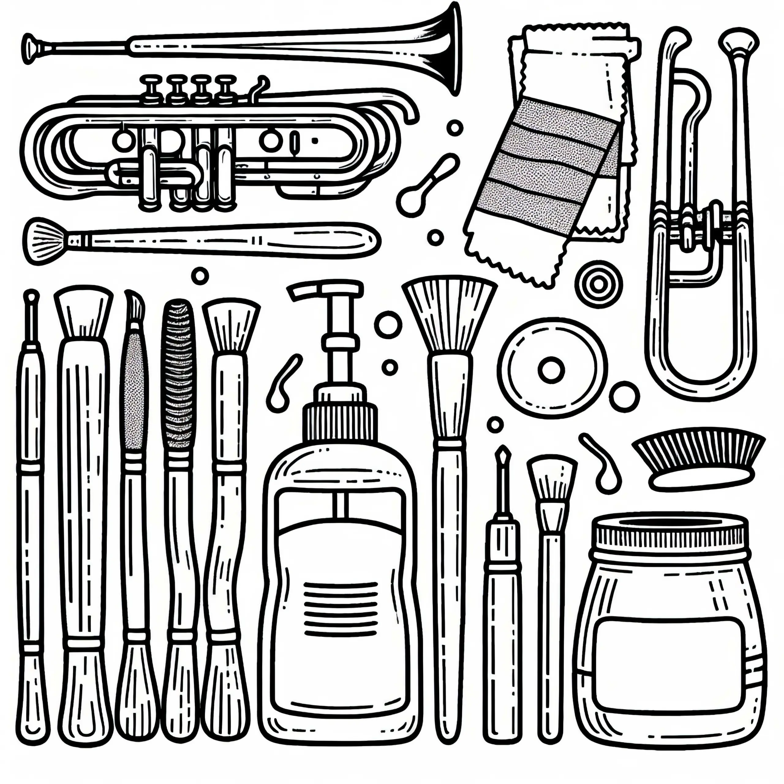 Reinigungssets, Bürsten, Tücher, Öle, Ausmalbild, Zubehör und Blechblasinstrumente kostenlos herunterladen