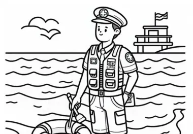 Rettungsschwimmer: kostenlose Ausmalbilder