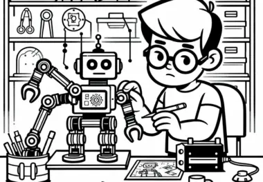 Roboterentwickler Malvorlage