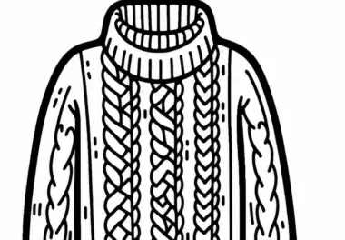 Rollkragenpullover Malvorlage für Kleidung Kostenlos
