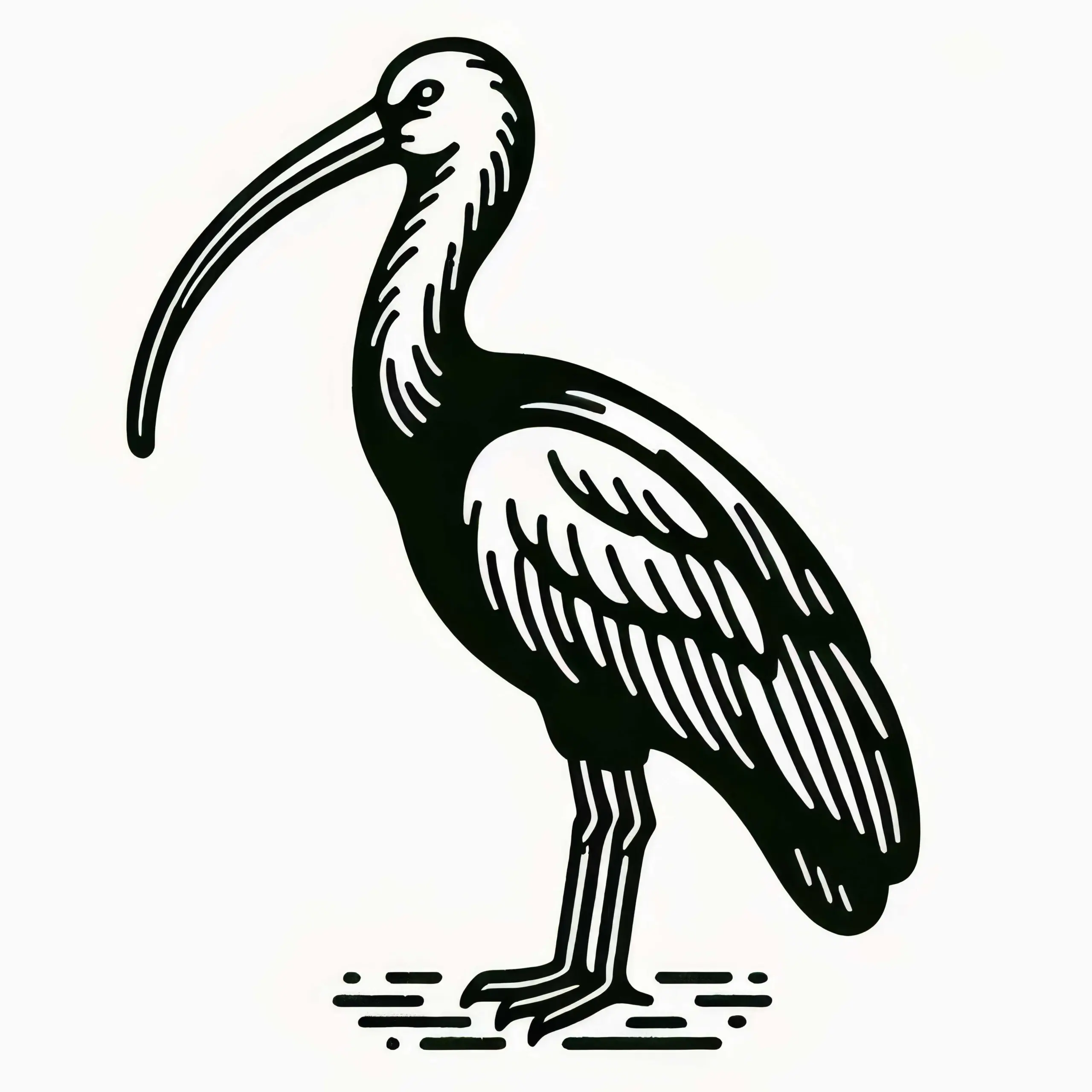 Roter Sichler und Scarlet Ibis – Vogelmalvorlage für Asien (Ausmalbild)