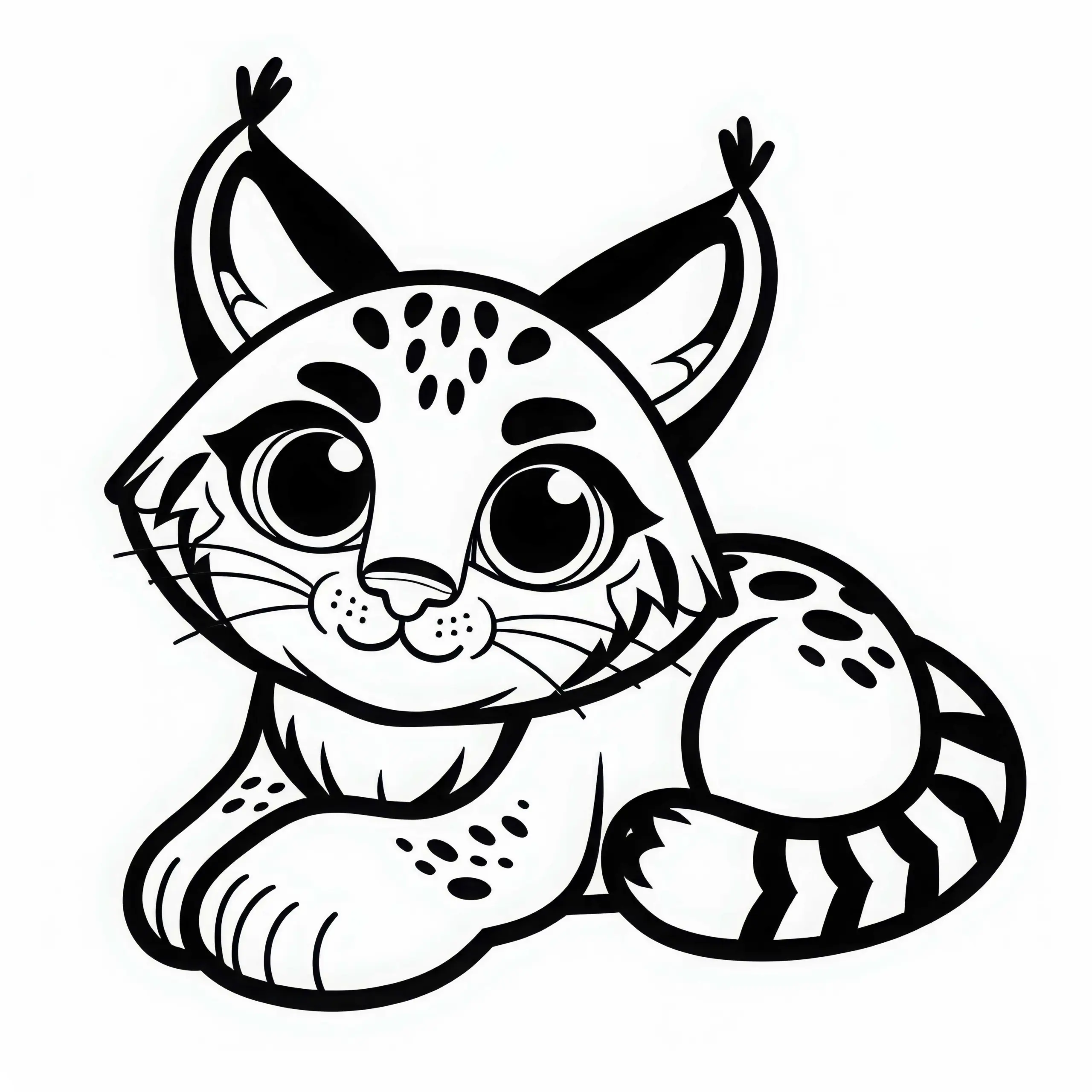 Rotluchs Ausmalbild Einfach Gratis