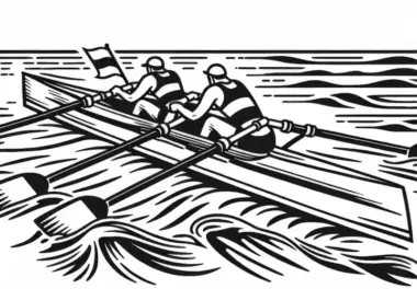 Ruderboot Ausmalbild Kostenlos