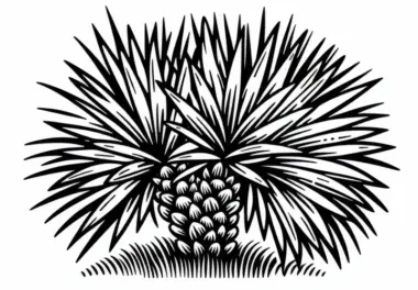 Ausmalbild der Sabalpalme – Sabal Palmetto zum kostenlosen Download