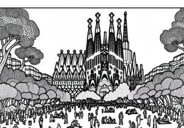 Sagrada Familia Barcelona Ausmalbild Europa Kostenlos