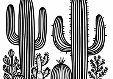 Saguaro Malvorlage Kostenlos