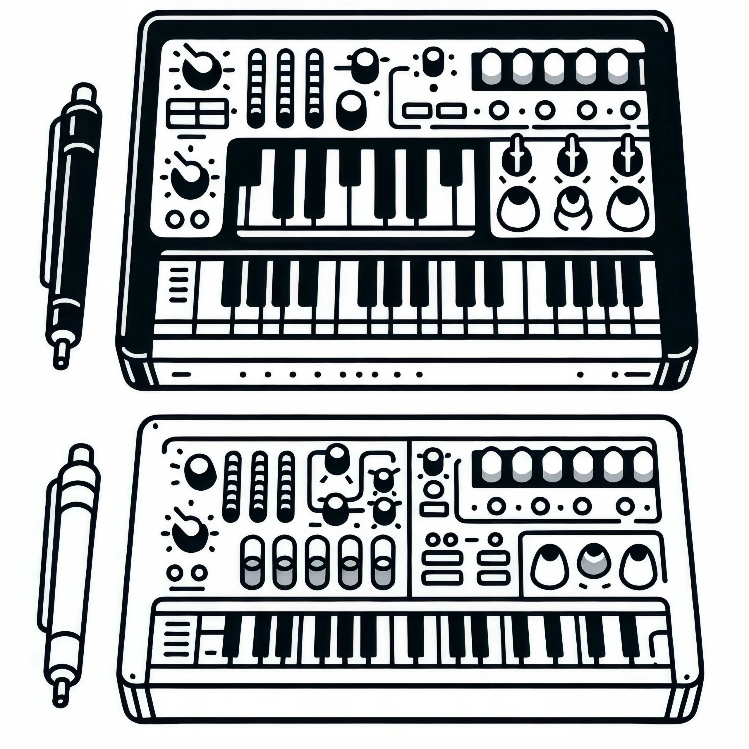 Sampler Ausmalbild Elektronisches Instrument Gratis