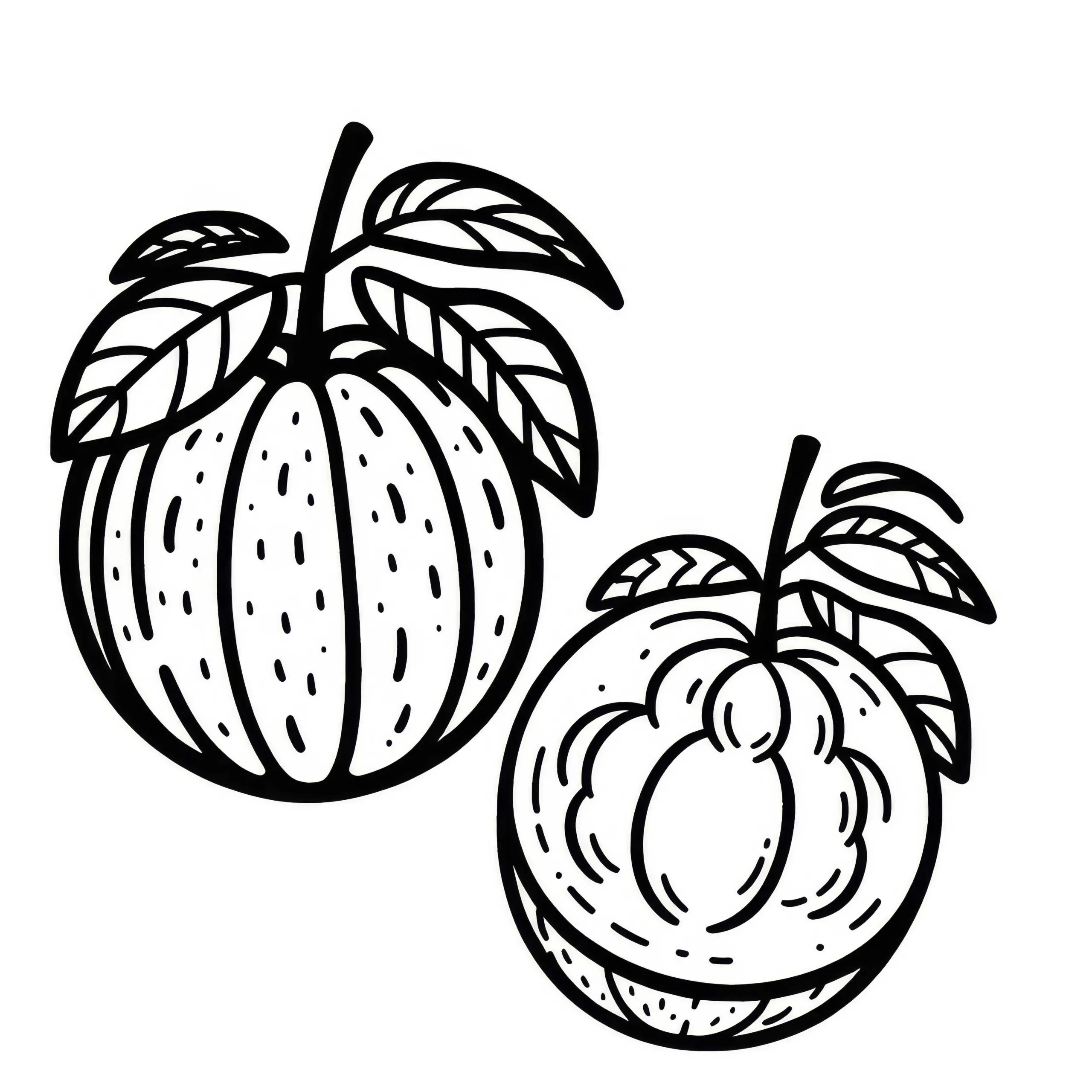 Ausmalbild Santol Kostenlos zum Download