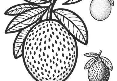 Sapodilla Ausmalbild Kostenlos zum Herunterladen