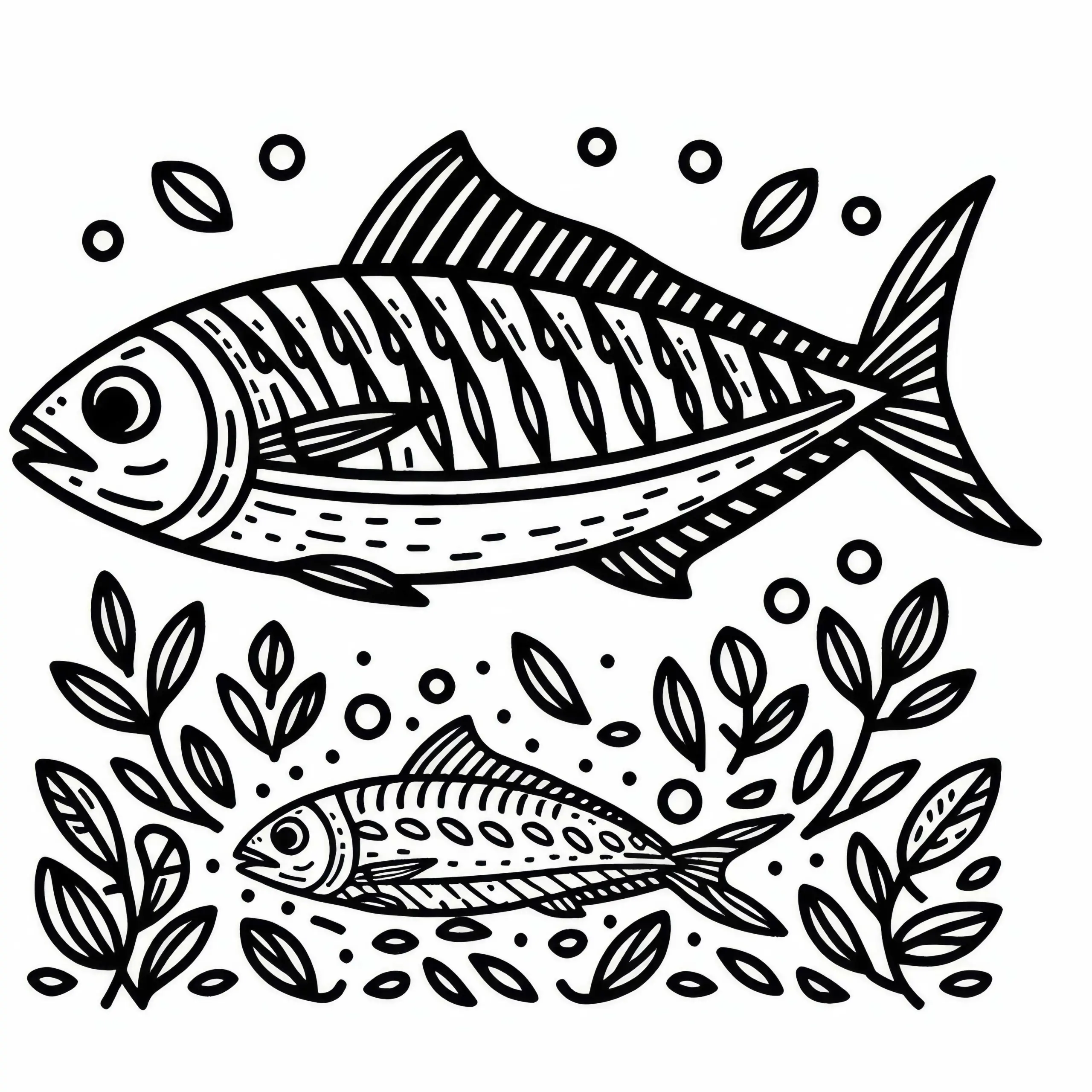 Sardine Ausmalbild Kostenlos