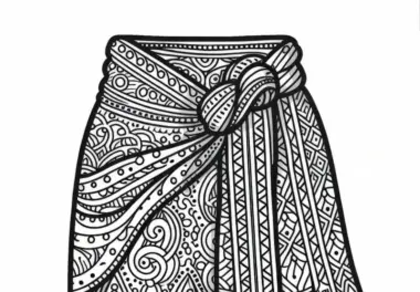 Sarong Ausmalbild für Kleidung Kostenlos