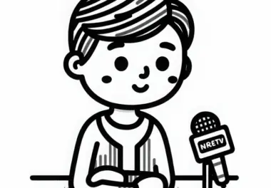 Schauspieler bei Interview über seinen neuen Film – Ausmalbild kostenlos