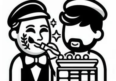 Schauspieler in Maske, der für eine Rolle geschminkt wird – Ausmalbild einfach kostenlos