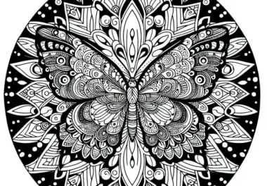Schmetterling Mandala Malvorlage Kostenlos