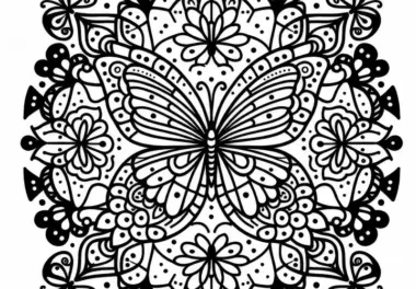 Schmetterling Mandala Vorlage Ausmalbild Kostenlos