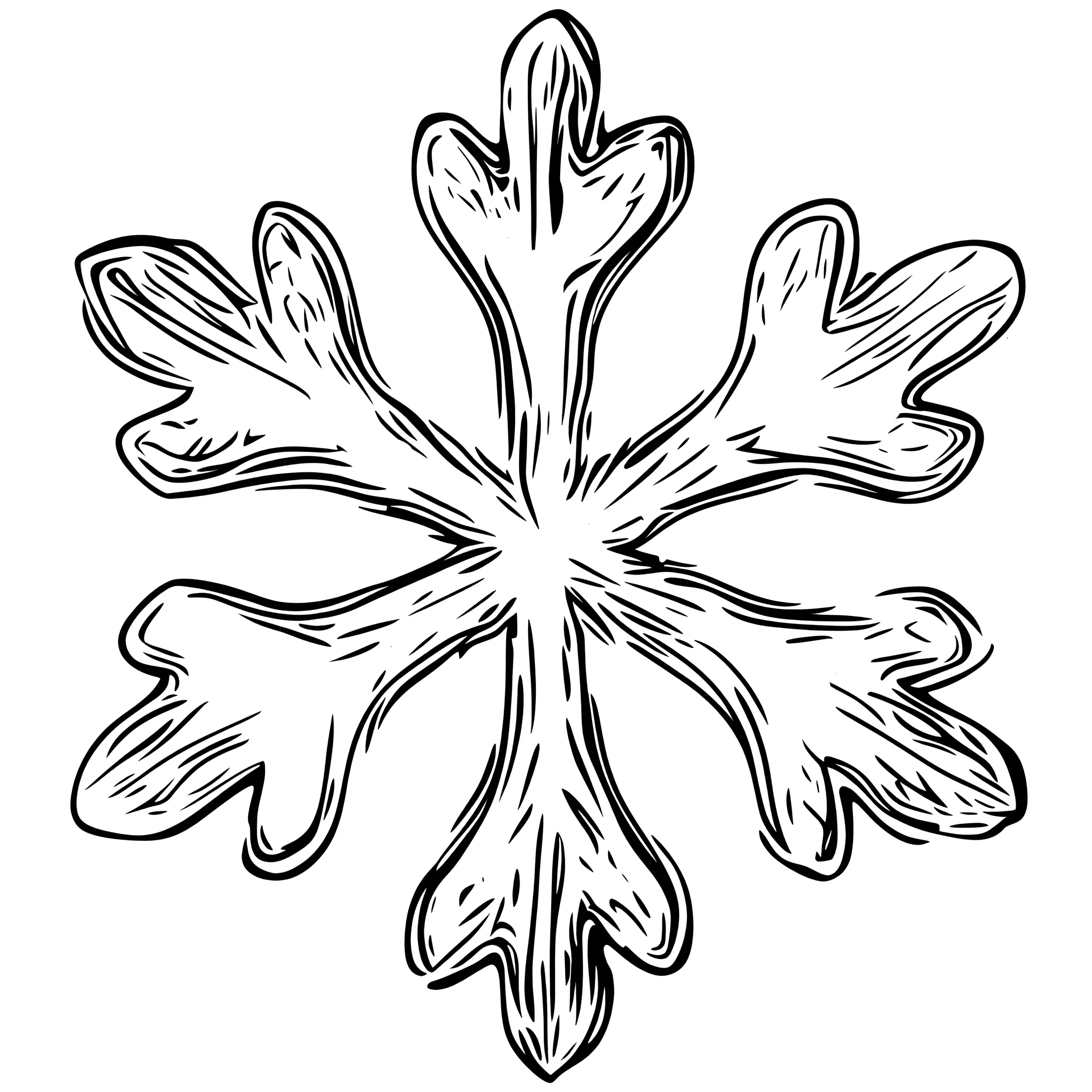 Schneeflocke: kostenlose Malvorlage (Ausmalbild)