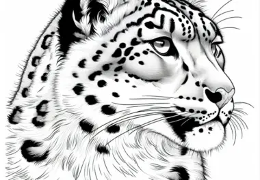 Schneeleopard Malvorlage – Gratis Download