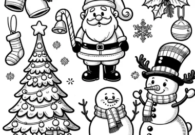 Schöne Weihnachtsmotive zum Ausmalen