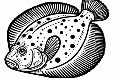 Scholle Ausmalbild Kostenlos – Fisch zum Ausmalen