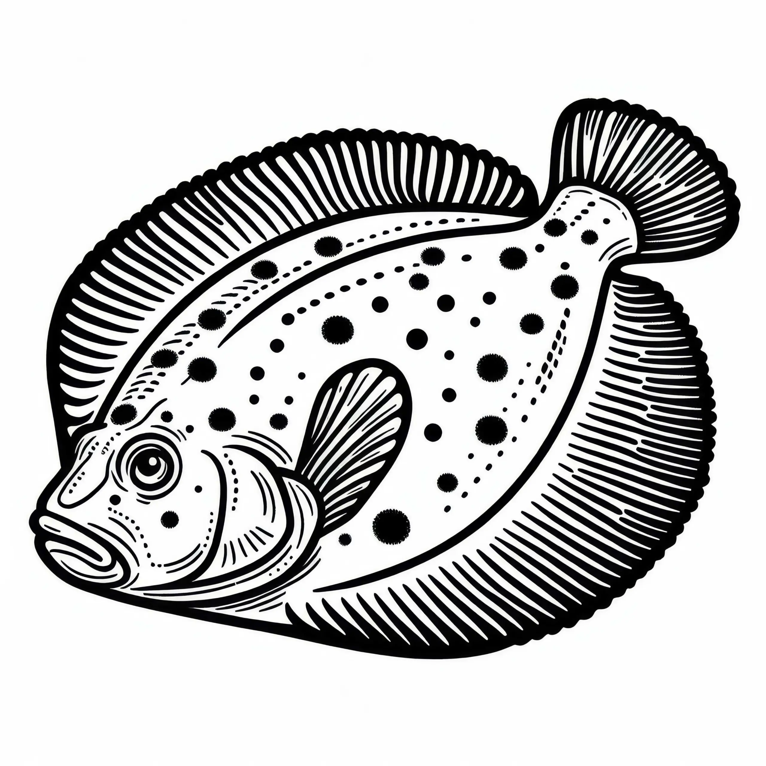Scholle Ausmalbild Kostenlos – Fisch zum Ausmalen