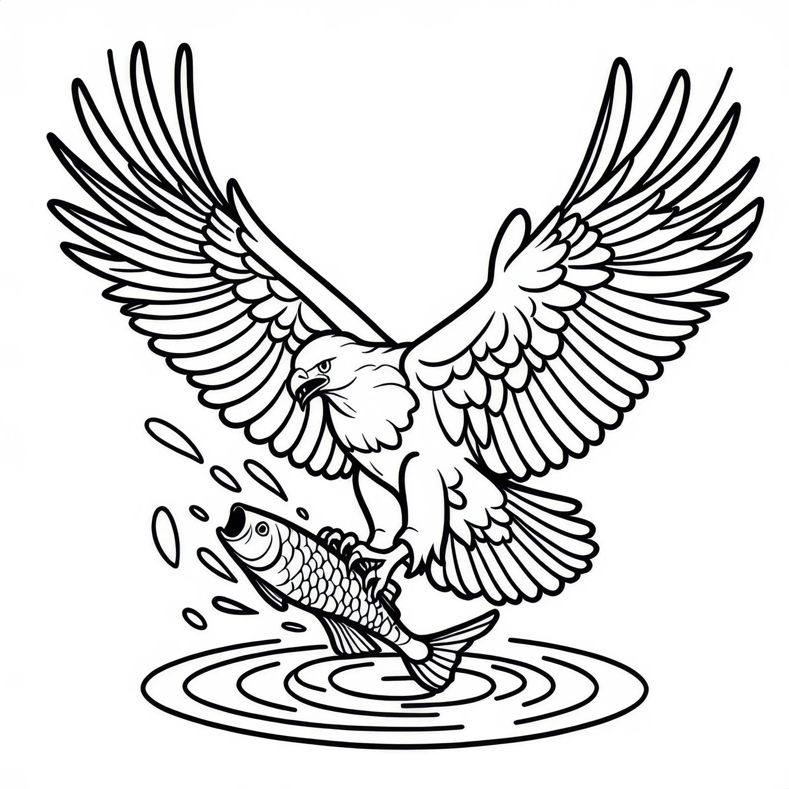 Schrei-Seeadler: African Fish Eagle – Vogel aus Afrika als Malvorlage kostenlos (Ausmalbild)