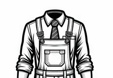 Schutzkleidung für Mechaniker: Overall und Handschuhe Ausmalbild Gratis