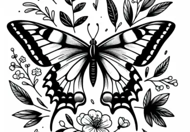 Schwalbenschwanz Papilio Machaon Ausmalbild Schmetterling Gratis