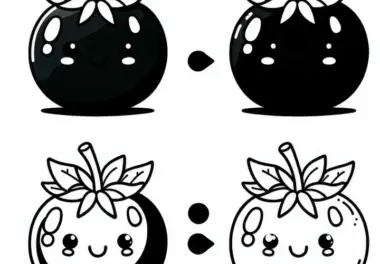 Schwarze Tomate Malvorlage – Gratis Download