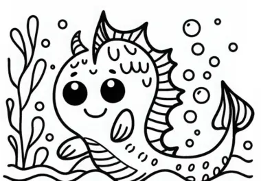 Seemonster: kostenlose Ausmalbilder