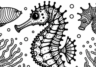 Seepferdchen Ausmalbild Gratis